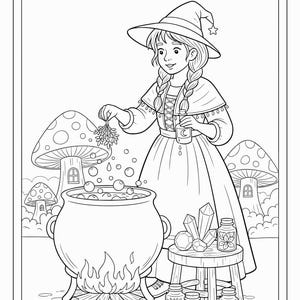 Zauberhafte Hexe Malbuch – 78 Tarot- & Hexen-Seiten (PDF Download) Bild 8