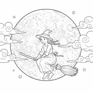 Zauberhafte Hexe Malbuch – 78 Tarot- & Hexen-Seiten (PDF Download) Bild 10
