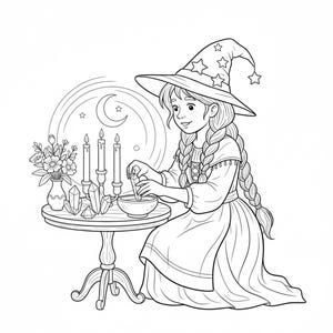 Zauberhafte Hexe Malbuch – 78 Tarot- & Hexen-Seiten (PDF Download) Bild 11