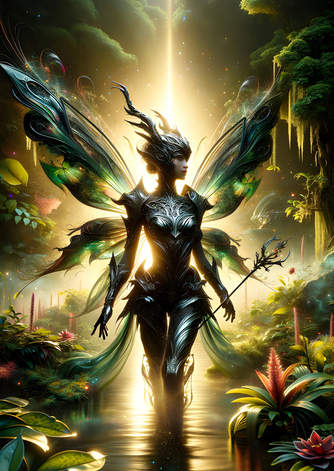 1/1？ FAIRY(フェアリー) FANTASY MODELS SERIES Dark Fairy 1/4 3D Printing Model Kit Unpainted Unassembled