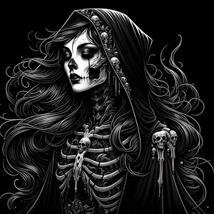 Avatar de la Muerte 04 - Descarga Digital - Fantasía - Muerte - Impactante - 300 dpi - Pack contiene: tamaños Carta, Legal, A3, A4, A5 - Imprimible
