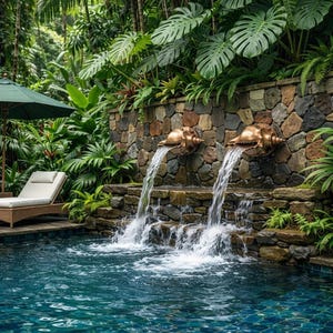 Shell Scupper Conch Shell Spillway Scupper Fountain – Coastal Pool Water Feature ...