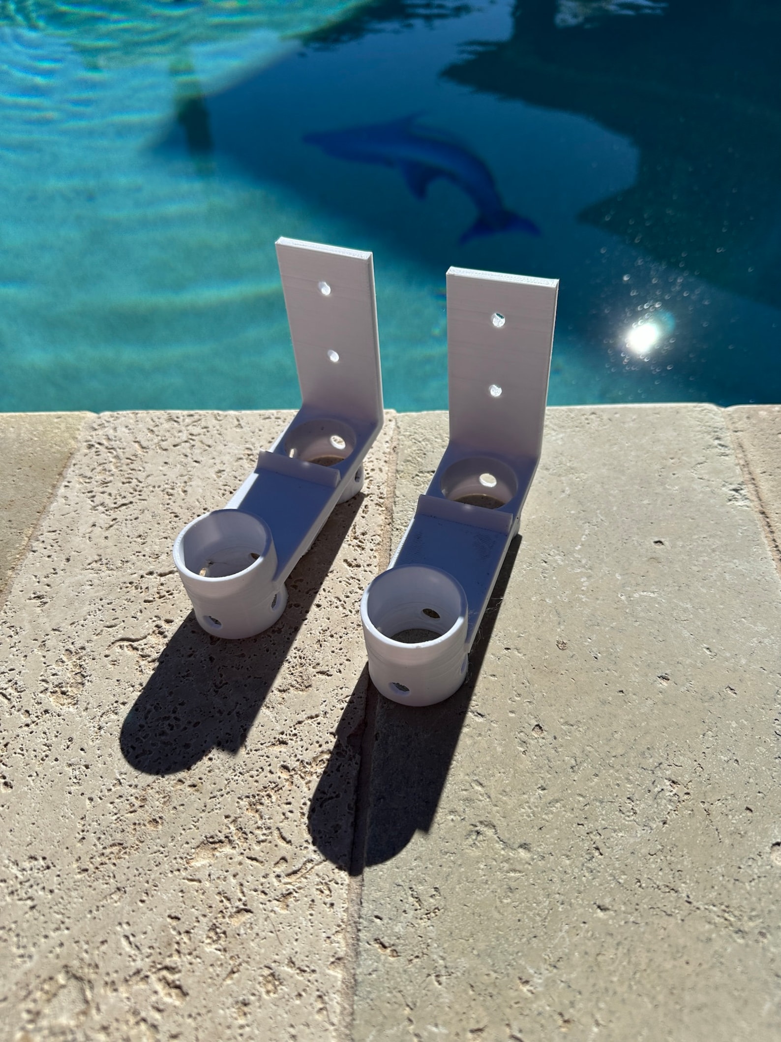 Pool Pole Hanger Holder With Accessory Mounts | Wall-mounted Organizer ...