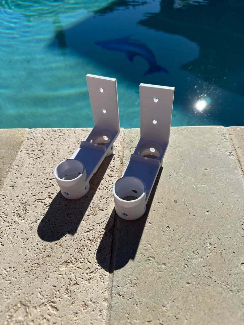 Supporto per asta per piscina con supporti per accessori/Organizzatore a parete immagine 1