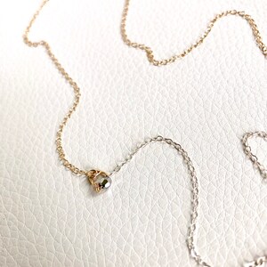 Long Silver & Gold Open Circle, Eternity Lariat Necklace image 5