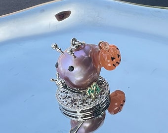 Baroque Pearl Snail Figurine Pendant