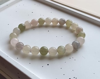 Certified Multi-Color Nephrite Jade Bracelet (8mm)