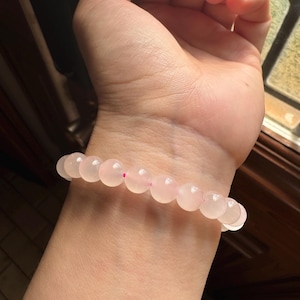 Certified 8mm rose/pink jade bracelet, Jade bracelet, Nephrite Jade, rose Jade, pink jade bracelet, 藕粉