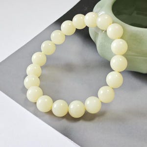 Certified 10mm jade bracelet, Natural Jade, Nephrite Jade, Jade, bracelet
