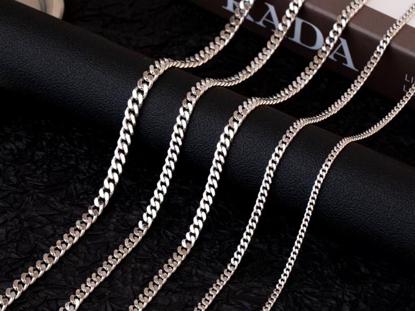 Collana Donna In Argento Fine 999 Con Catena A Maglia Rolo 21,6 Pollici - Gioiello Elegante