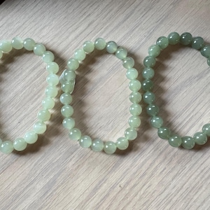 Certified 8mm jade bracelet, Jade, Nephrite Jade, light green Jade, bracelet