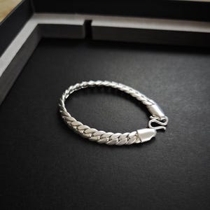 990 silver bracelet 18cm/7.1”, solid silver, Sterling Silver Bracelet, men’s bracelet