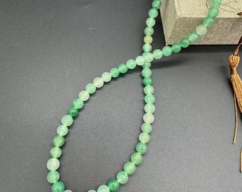 8mm green jade necklace, Natural Jade, Dulong Jade, Quartzite Jade, Green Jade, necklace, 独龙玉/非洲翠