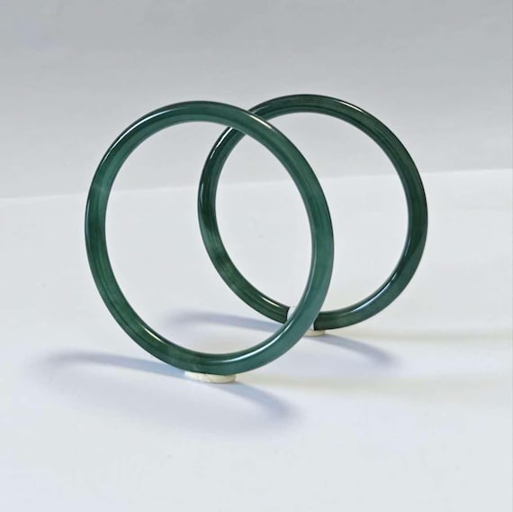 Bracciale In Giadeite Blu Certificata: Giada Naturale (54/56-60) - Italia - Foto 7