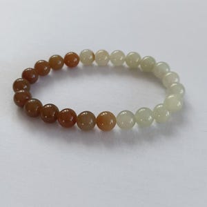 Certified 8mm jade bracelet, Nephrite Jade, Natural Jade, bracelet, brown jade