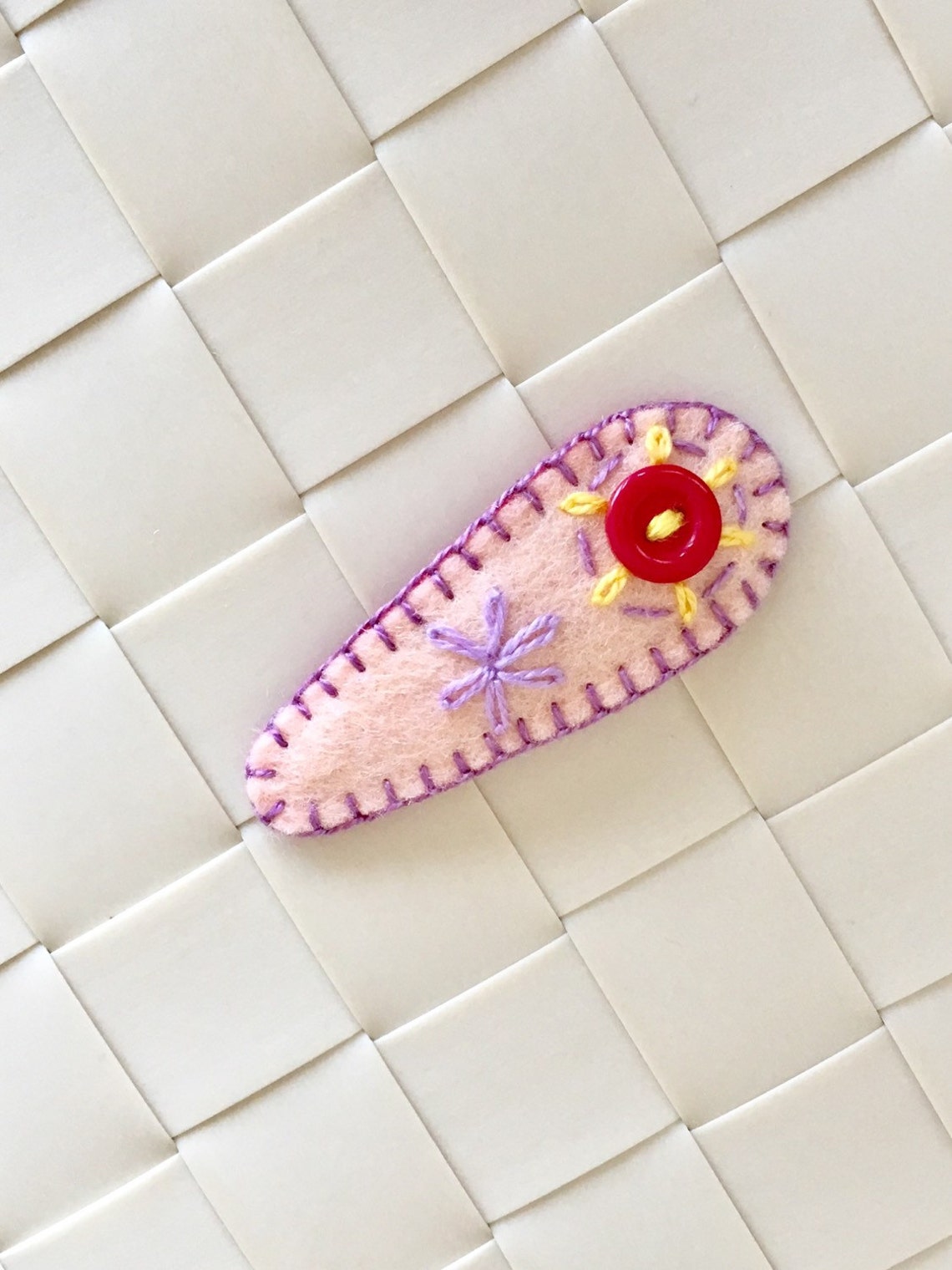 Flower Hair Clip, Felt Hair Clip, Toddler Barrette, Girl Hair Clip