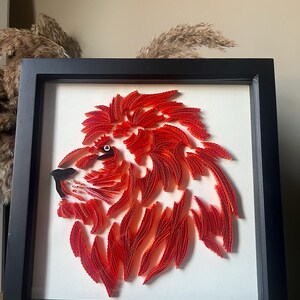 Majestueuze vlam - muurkunst leeuw gewatteerd