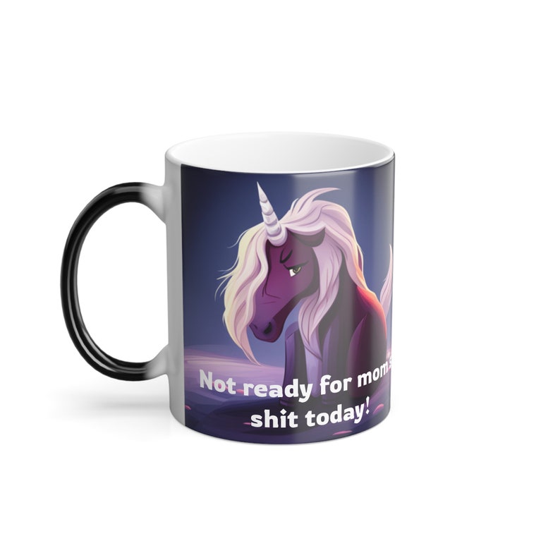 Color-changing Grumpy Unicorn Mug Fun 11oz Cup for Your Morning Mood - Etsy