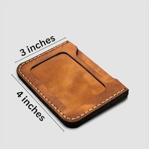 Hand-gemachte Visible Slim-Kartenhalter-Leder-Geldbörse