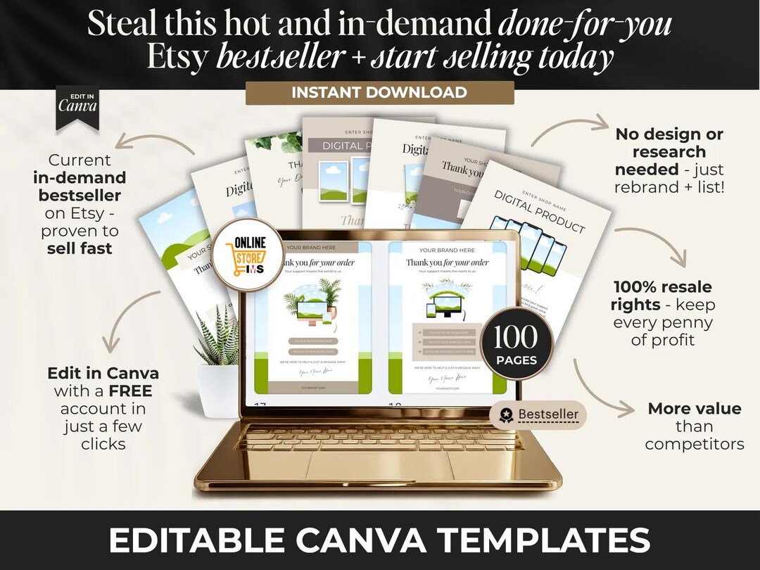Canva Template Bundle | Instant Download | Editable Digital Download ...