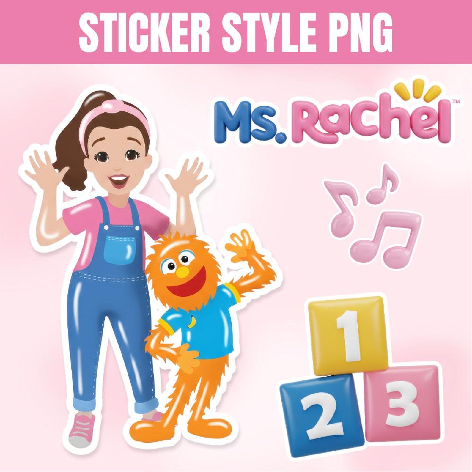 Ms. Rachel PNG Clipart Set – Birthday Party Decor (instant Download - Etsy