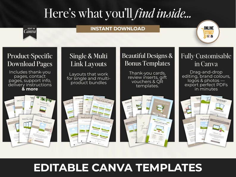 Canva Template Bundle | Instant Download | Editable Digital Download ...