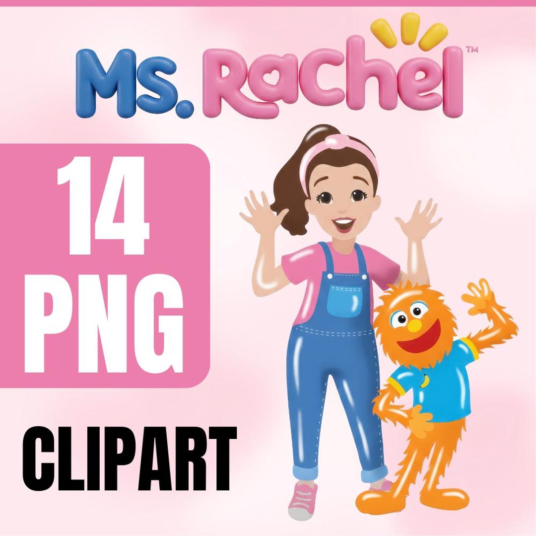 Ms. Rachel PNG 14 Clipart | Cake Topper | Birthday Party (instant ...