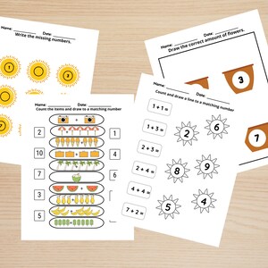 Preschool Math Summer Edition, Count to 10, Beginning Math, Learning to ...