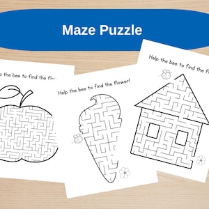 20 Printable Mazes, Mazes to Print for Kids, Maze Challenge Pages, Maze Puzzles, Activity for Kids, Mazes to Print, Holiday Activity, Summer