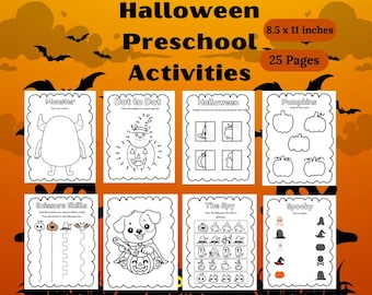 Halloween Busy Book to Print, Halloween Activities for Preschoolers, Halloween Pages for Kids, Halloween Activity Book, Halloween Activity