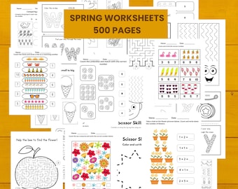 Ultimate Summer Activity Book, Summer Activity Book for Kids, Worksheets for Kids, Summer Printables, Worksheets for Summer, 500 Pages