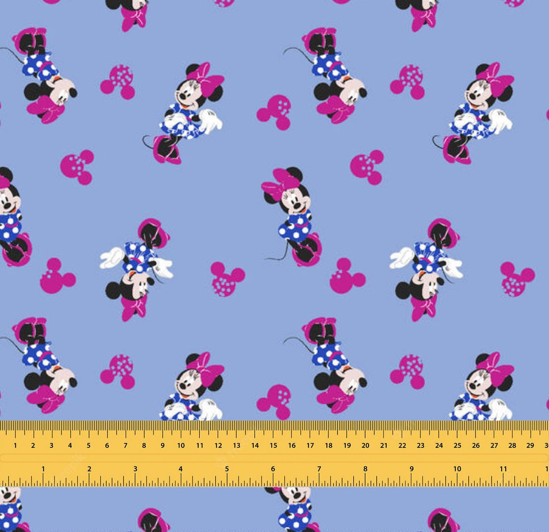 Minnie Mouse Fabric, 100 Cotton Fabric, 1/2 Yard, 18x43 Etsy