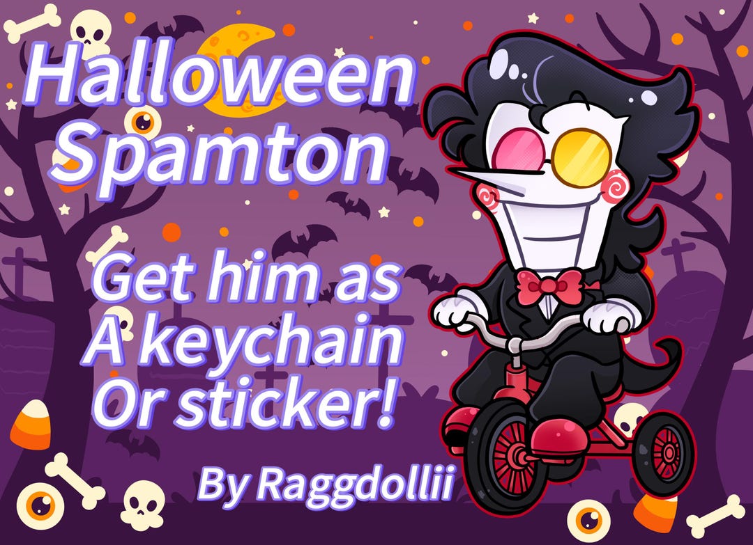 Spamton Sticker DELTARUNE PREORDER Spamton G Spamton Halloween Saw Keychain Sticker - Etsy