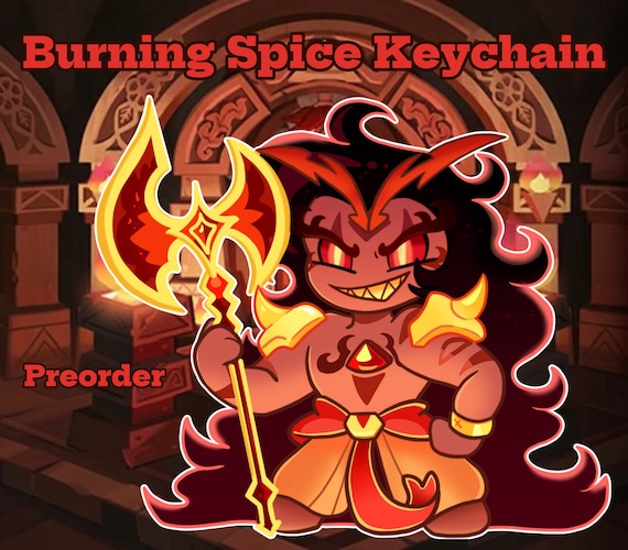 COOKIE RUN KINGDOM Preorder Crk Keychains Burning Spice Cookie