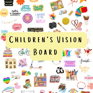 Paquete de tablero de visión para niños Cientos de elementos Imágenes lindas con una amplia gama de pasatiempos Diseños atractivos Actividad creativa para niños