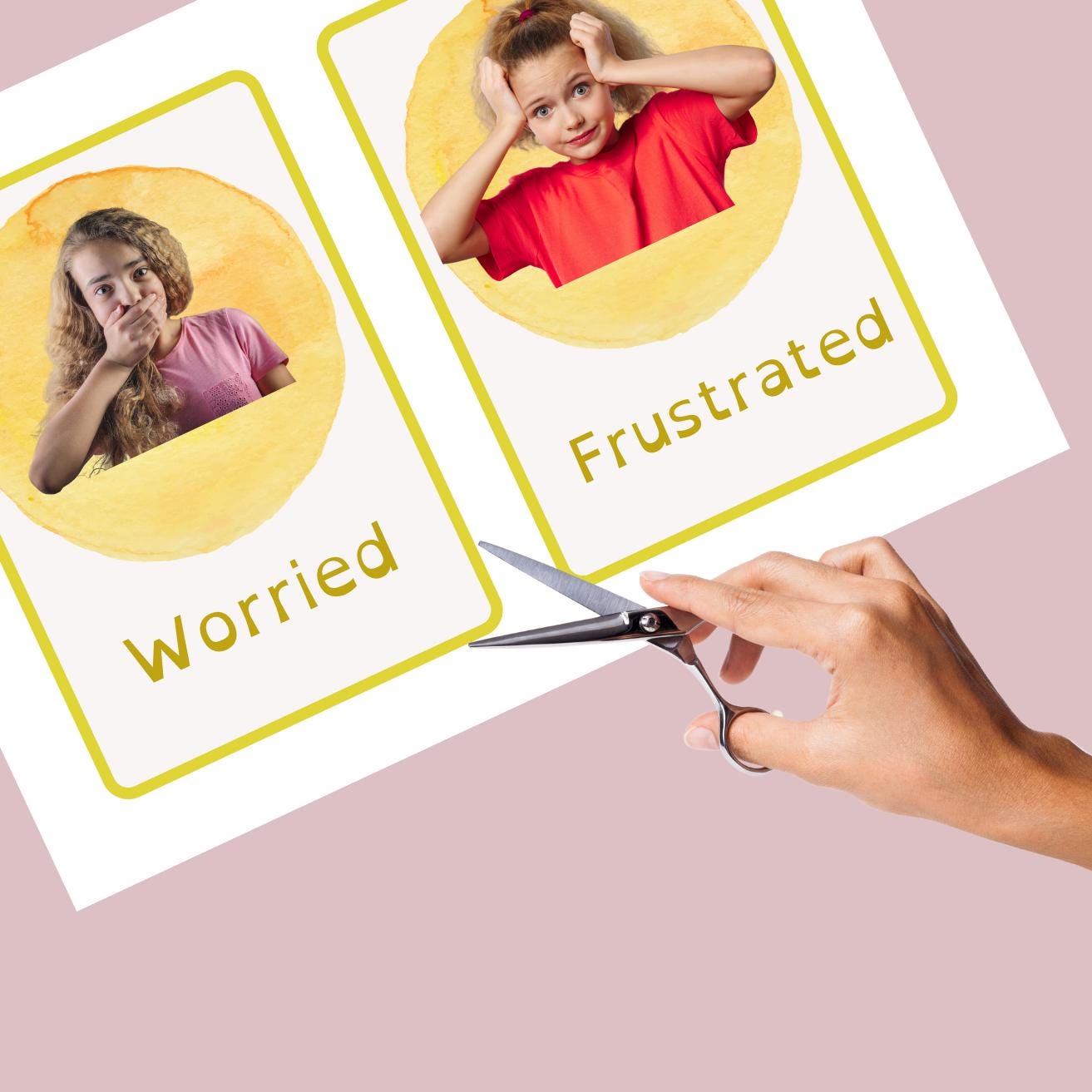 Zones of Regulation Flashcards: Watercolor Emotion Learning (digital ...