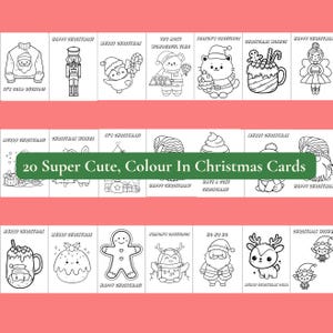 Super Cute Christmas Cards To Colour In Fine Motor Skills Meaningful Writing Practice Seasonal Adorable Images Winter Theme
