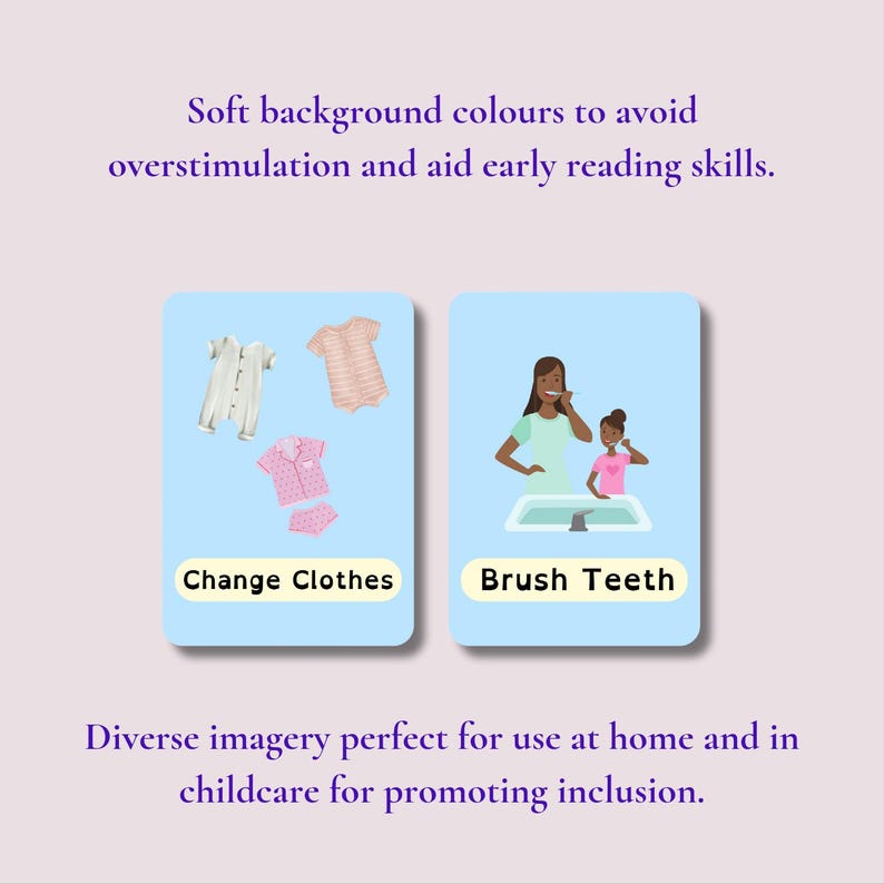 Printable Bedtime Routine Cards: Visual Aid for Kids (digital Download ...