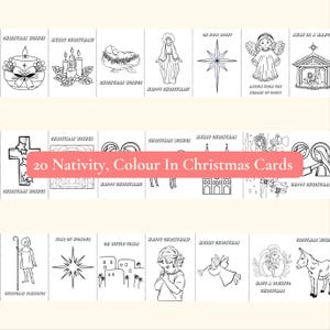 20 Krippen Design Weihnachtskarten Farbe In Christliche Festlichkeiten druckbare Färbung Religiöse Bilder Von Weihnachtsgrüßen