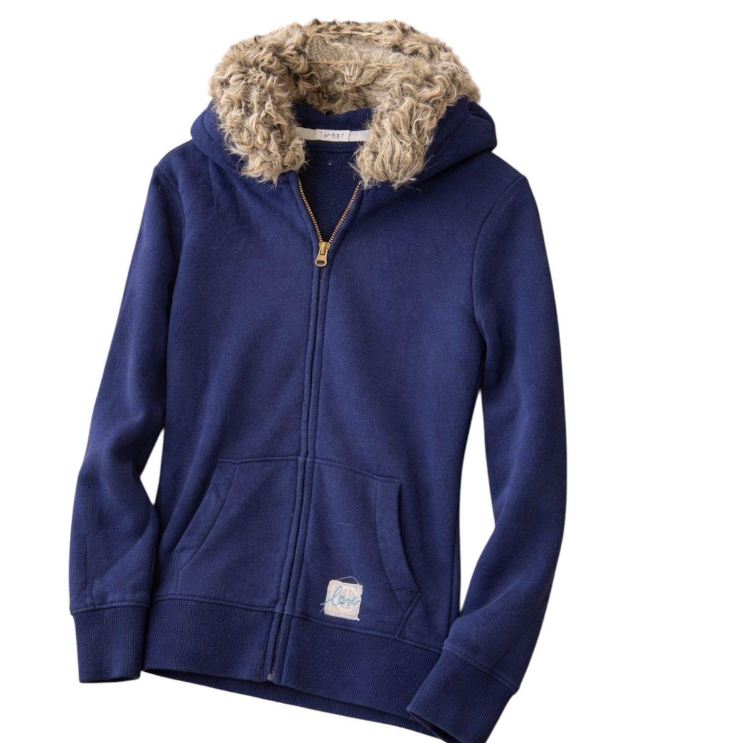 Faux Fur Zip Hoodie - Etsy