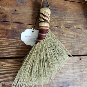 Ozark Hen&#39;s Wing Whisk Broom, Hand Tied, Havencroft Farm Broom, Natural Broom Corn, Functional Art Broom