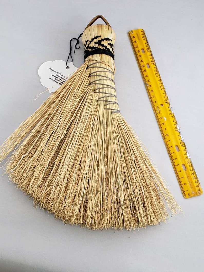 Turkey Wing Wisk Broom Natural Broom Corn Hand Tied Jute Etsy
