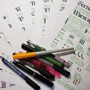 Tutorial de caligrafía, Textura Quadrata V2 Ductus y Exemplar