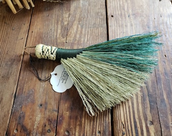 Hen's Wing Whisk Broom, Hand Tied, Havencroft Farm Broom, Natural Broom Corn, Functional Art Broom