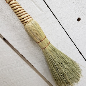 Cabin Broom, Besom, Havencroft Hand-tied All Natural Broom Corn Hearth Broom on Sustainably Harvested Hardwood Handle