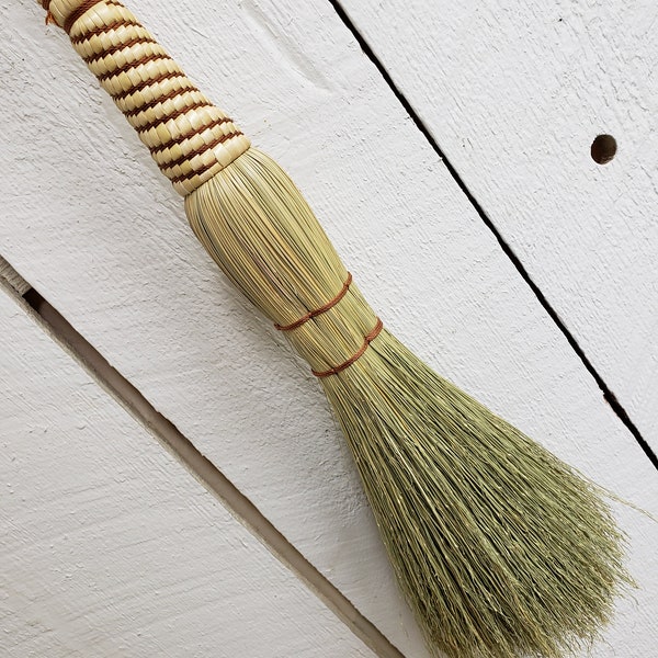 Cabin Broom, Besom, Havencroft Hand-tied All Natural Broom Corn Hearth Broom on Sustainably Harvested Hardwood Handle