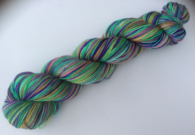Flower-Bed hand dyed yarn 3.5 oz 437 yds