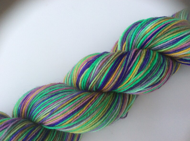 Flower-Bed hand dyed yarn 3.5 oz 437 yds