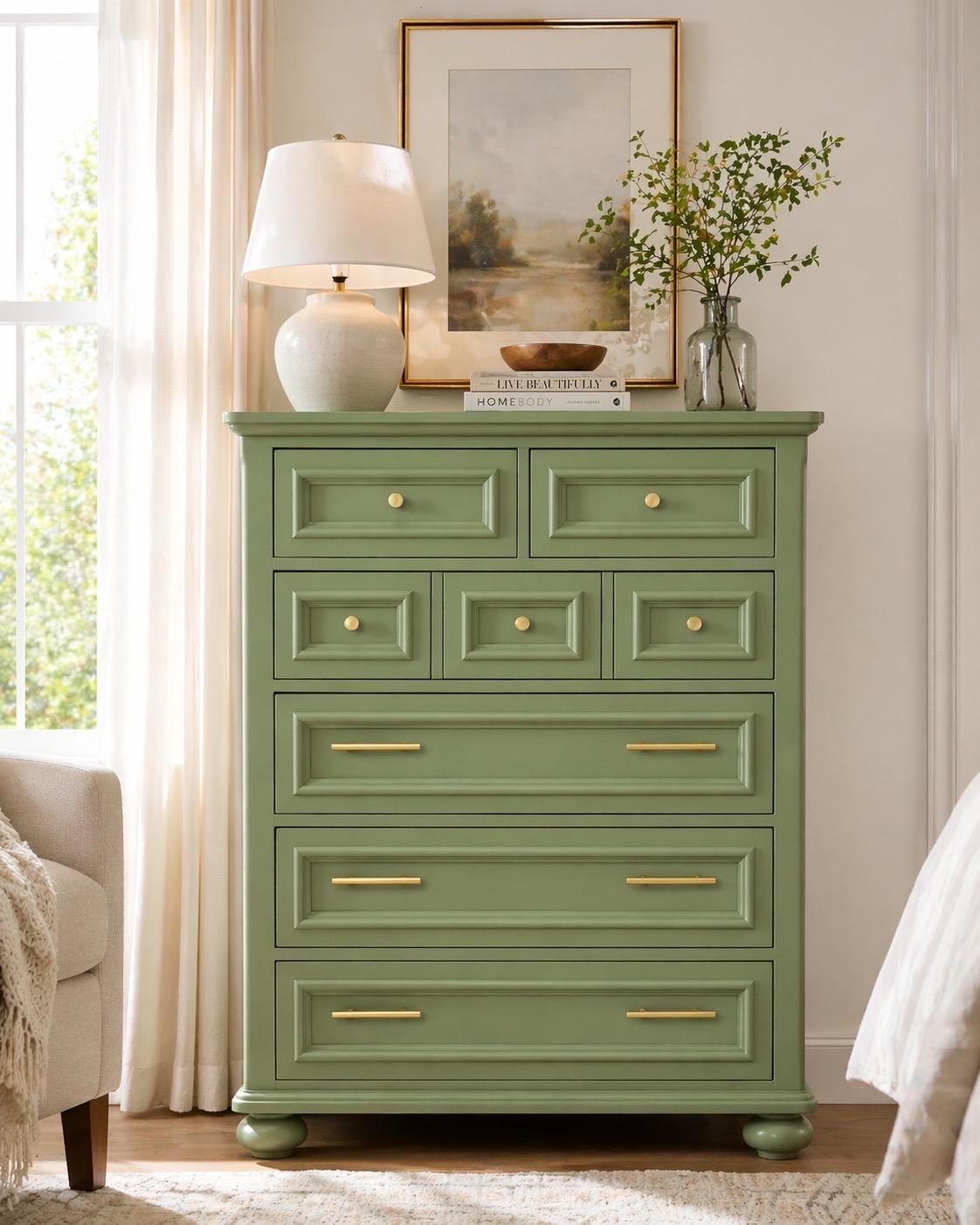 Sage Green Bedroom Dresser - Etsy Sage Green Bedroom Dresser - Etsy