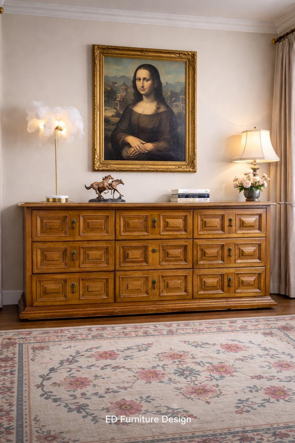 SOLD Vintage Drexel Esperado Mid Century Dresser Nine Drawer